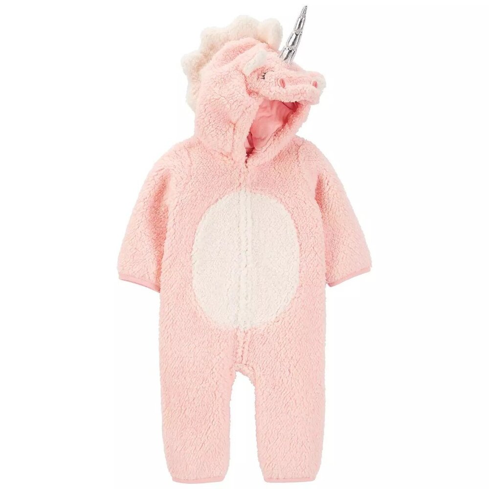 Carter's Pink Unicorn Halloween Costume Baby Girl Size 12 Months Toddler Fluffy